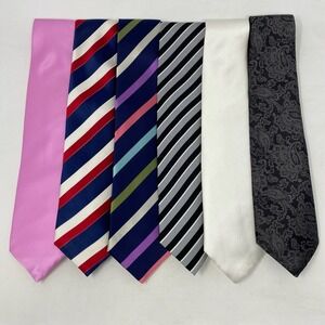 Vtg Neckties by Beau Ties LTD LOT of 6 100% Silk Made in USA Hand Sewn Assorted